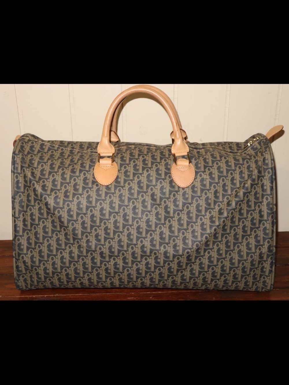 Dior Brown Beige Monogram Boston Travel Bag - Picture 2 of 14